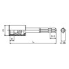 Koken 113.75-10SV 1/4 Hex Dr. Nut Setter with Plastic Protector 10mm 6 point Length 75mm Turnable POM cover