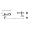 Koken 113.150-12SV 1/4 Hex Dr. Nut Setter with Plastic Protector 12mm 6 point Length 150mm Turnable POM cover