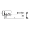 Koken 113.100-13SV 1/4 Hex Dr. Nut Setter with Plastic Protector 13mm 6 point Length 100mm Turnable POM cover