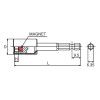 Koken 115.75-8SV 1/4 Hex Dr. Nut Setter with Plastic Protector 8mm 6 point Length 75mm Magnet Turnable POM cover
