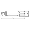 Koken 2763-250 1/4 Sq. Dr. Wobble-Fix Extension Bar 1/4 Square Length 250mm
