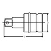 Koken 19760-500 2.1/2 Sq. Dr. Extension Bar Length 500mm Hole type
