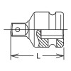 Koken 10099A 3.1/2 Sq. Dr. Adaptor 2.1/2 Square Length 182mm Hole type