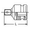 Koken 16644A-B 3/4 Sq. Dr. Adaptor 1/2 Square Length 54mm Ball type