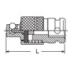 Koken 16644AL 3/4 Sq. Dr. Locking Adaptor 1/2 Square Length 70mm Locking Quick Release