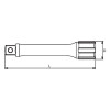 Koken 3760-50 3/8 Sq. Dr. Extension Bar Length 50mm