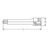 Koken 23760-75P 3/8 Sq. Dr. Extension Bar Pin Length 75mm