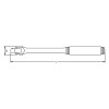 Koken 3768N-250 3/8 Sq. Dr. Hinge Handle Length 250mm Metal Handle