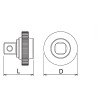 Koken 3756 3/8 Sq. Dr. Quick Spinner 3/8 Square Length 25.5mm