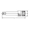 Koken NV14433A-75P 1/2 Sq. Dr. Adaptor 3/8 Square 75mm Pin type