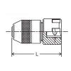 Koken 4131A-3 1/2 Sq. Dr. Adjustable Tap Holder Min. 5.5mm Max. 1.2mm Length 69mm