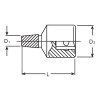 Koken 4129.37-12 1/2 Sq. Dr. Bolt Twister 12mm Length 37mm