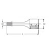 Koken 4129.75-14 1/2 Sq. Dr. Bolt Twister 14mm Length 75mm