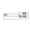 Koken NV14760-125P 1/2 Sq. Dr. Extension Bar Pin 125mm Sleeve Drive