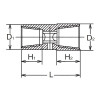 Koken 14124-21X24.5 1/2 Sq. Dr. Lock Nut Buster 21 x 24.5mm Double Ended Length 65mm
