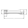 Koken 4128.120-19 1/2 Sq. Dr. Nut Twister 19mm Length 120mm
