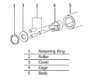 Koken 4100M-12 1/2 Sq. Dr. Stud puller 12mm 21mm Hex Length 75mm