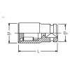 Koken BD004-12.5X13 1/2 Sq. Dr. Stud Puller 13mm 75mm