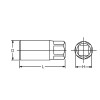 Koken 4100A-5/16 1/2 Sq. Dr. Stud puller 5/16 21mm Hex Length 65mm