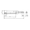 Koken BD013E-12 1/4 Hex Dr. Cement Paste Remover 12mm 6 point 105mm For Construction site