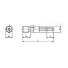 Koken 184.64-1/2X20UNF 1/4 Hex Dr. Drill Chuck Adaptor 1/2 x 20UNF Length 64mm