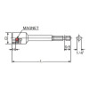 Koken 115.100-8 1/4 Hex Dr. Nut Setter 8mm 6 point Length 100mm Magnet