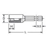 Koken 113.50-E4 1/4 Hex Dr. TORXÂ® E4 Nut Setter - Length 50mm