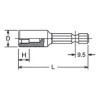 Koken 113.50-E8 1/4 Hex Dr. TORXÂ® E8 Nut Setter - Length 50mm