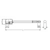 Koken 113UN.100-13 1/4 Hex Dr. Universal Nut Setter 13mm 6 point Length 100mm
