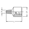 Koken 3129.32-3 3/8 Sq. Dr. Bolt Twister 3mm Length 32mm