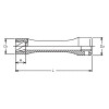 Koken 3128.80-12 3/8 Sq. Dr. Nut Twister 12mm Length 80mm