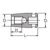 Koken 13103M-8(1.25) 3/8 Sq. Dr. Stud Bolt Setter M8 X 1.25 Length 35mm
