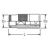 Koken 3131E-S3.4XR4.5 3/8 Sq. Dr. Tap Holder S3.4mm R4.5mm Length 40mm