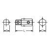 Koken 101A 5/16 Hex Dr. Adaptor 1/4 Square Length 20mm