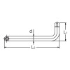Koken 158-8SX10S Handle 8S X 10S Square Length 230mm For Lubrication Service