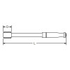 Koken 141P-6 Stud puller 6mm Length 205mm Polished Handle