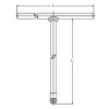 Koken 4715 T Handle 1/2 Square Length 267 x 255mm