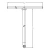 Koken 2715 T Handle 1/4 Square Length 200 x 120mm