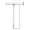 Koken 157H-14 T Handle 14mm Hex Length 340 x 220mm