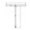 Koken 3715SLK T Handle 3/8 Square Length 236 x 200mm Sliding Bar Free Turn Grip