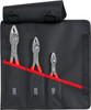 Knipex 00 19 61 V01 3 Pc TwinGrip Pliers Set in a Tool Roll, Plastic Dipped (6", 8", 10")