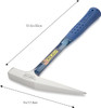 Estwing E3-13PM, 13 Oz Lightweight Rock Pick, Pointed Tip, Milled Face, Nylon - Vinyl Grip_main