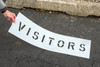 CH Hanson 70049, Stencil-VISITORS 4" X 3" LDPE_main