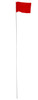 CH Hanson 15080, Stake Flags-21" Staff, 2-1/2"x3-1/2" Flag, Red Fluorescent 100Pcs._main