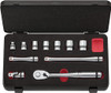 Nepros NTB311CZ, 3/8"sq. Socket Wrench Set (6pt.) Metric (11pcs.) with Steel Case_main
