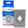 Intermatic FF415M, Spring Wound Countdown Timer, Commercial, 125-277 VAC, 50/60 Hz, DPST, 15 Minute Max, Without Hold, Silver_main