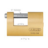 Abus 82/90 KD, Keyed Padlock,1 3/8 in,Rectangle,Yellow82905_third