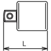 Koken 4433A-35 1/2 Sq. Dr. Adaptor 3/8 Square Length 35mm