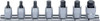 Koken RS2010M/7-L25 1/4 Sq. Dr. Socket set 3-10mm Hex Length 25mm 7 pieces