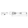 Koken 3725ZB-280 3/8" Sq.Dr. Ratchet Handle 72 teeth Length 280mm Quick Release Z-series